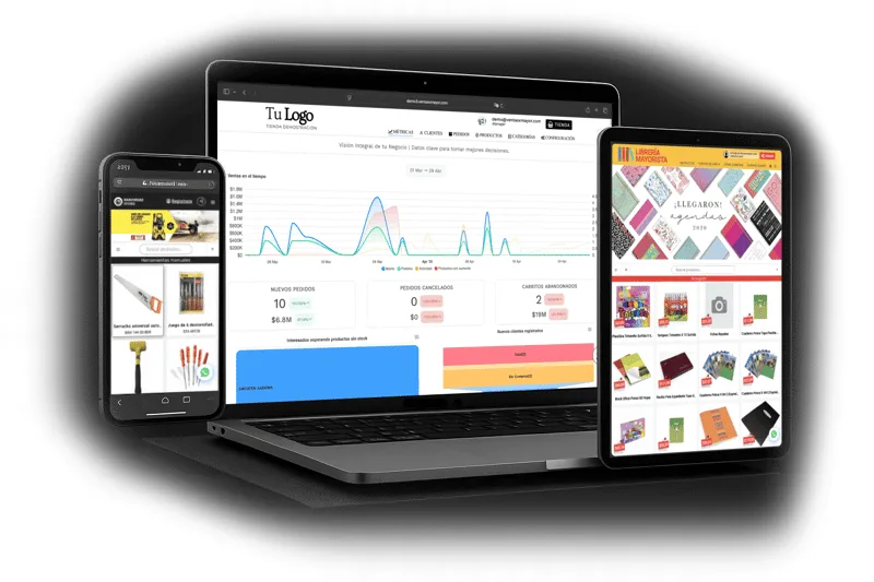 Plataforma VentasxMayor responsive en múltiples dispositivos