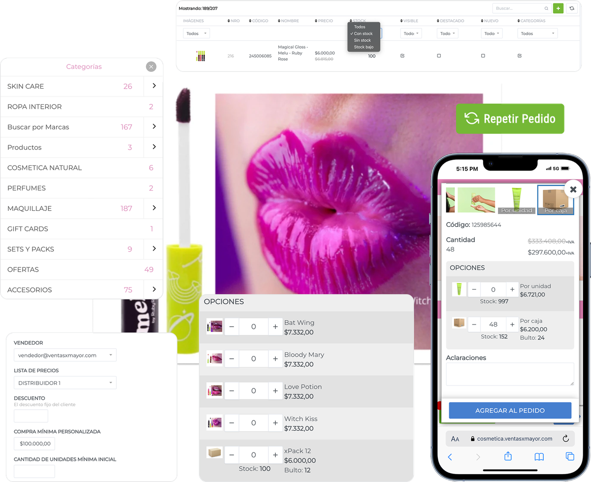 funciones para mayoristas de cosmetica y belleza ventasxmayor.com.mx