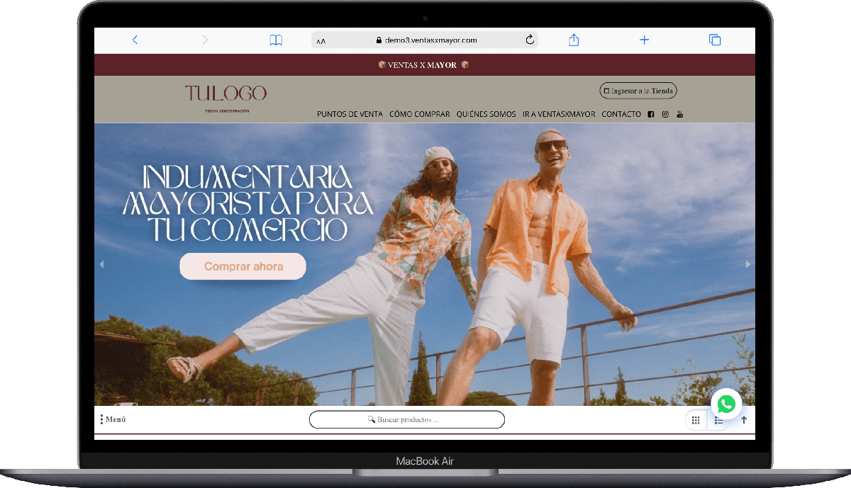 Demo indumentaria de ventasxmayor.com.mx