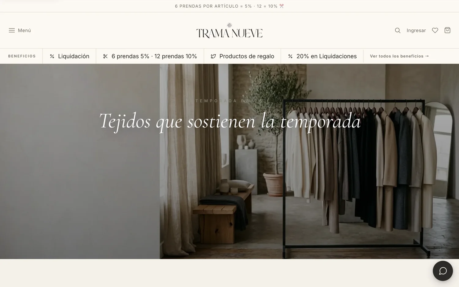 Tienda mayorista de indumentaria en una notebook