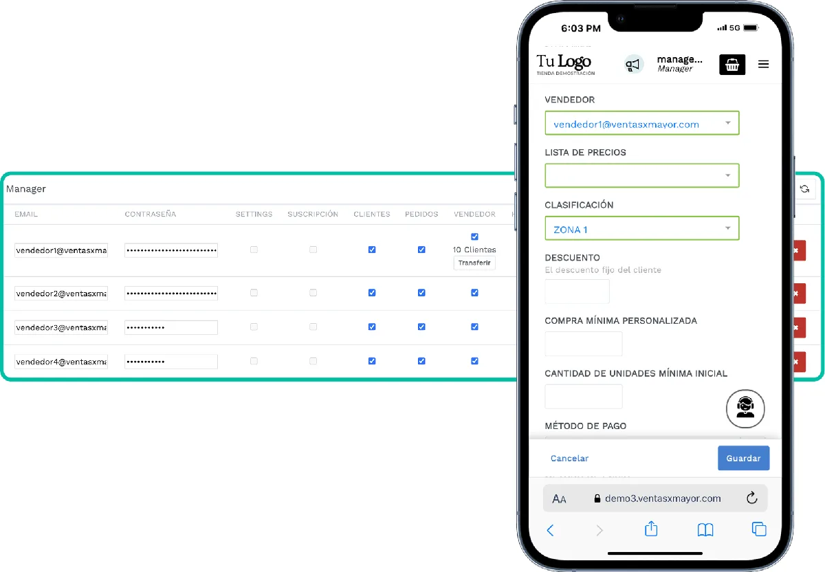 Gestión de equipos de vendedores mayoristas con VentasxMayor